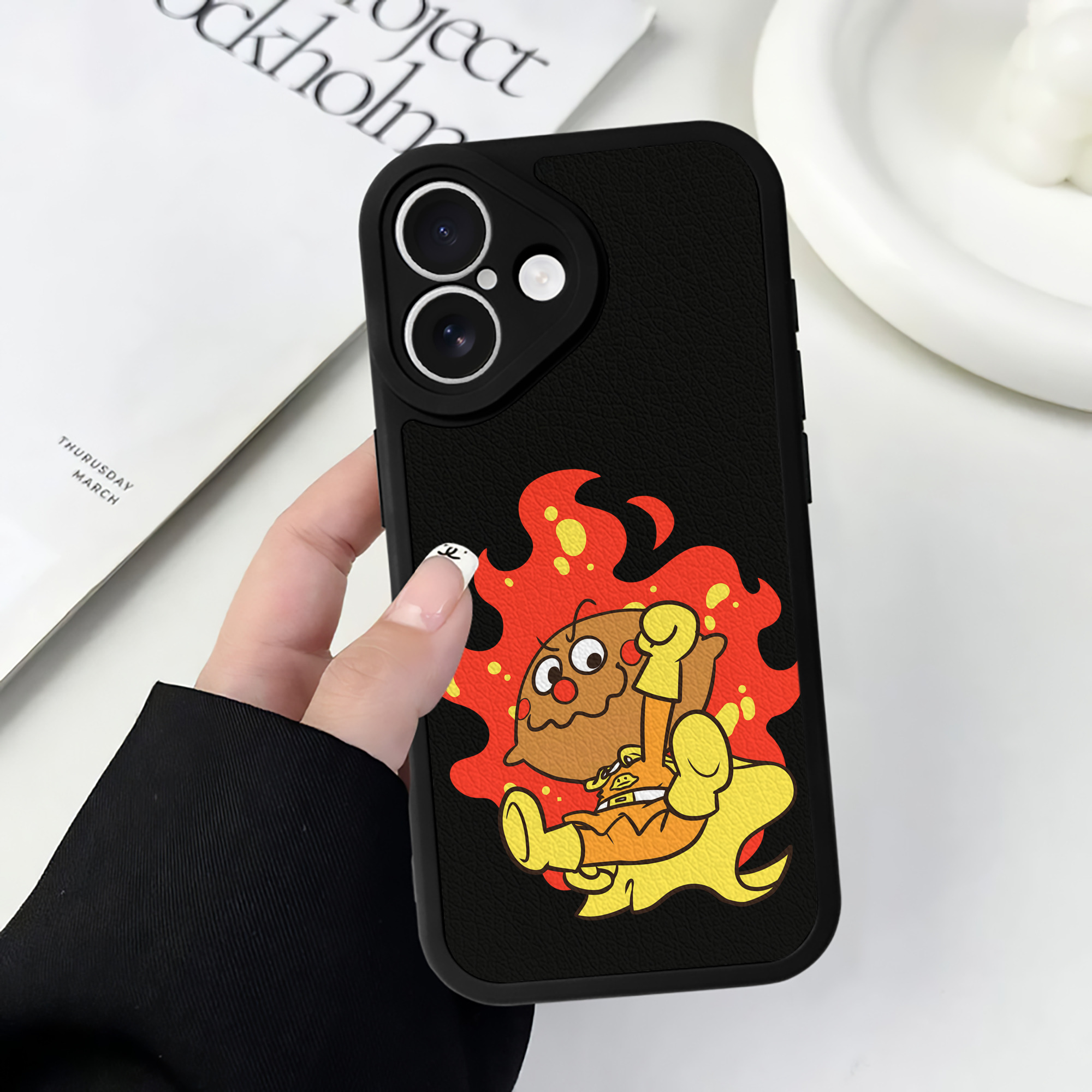 （画像用） アンパンマン Anpanman 【iPhone 16シリーズ対応】シリコンスマホケース（レザー調） 材質：シリコン